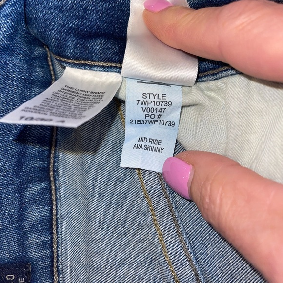 Lucky Brand Ava Skinny Jeans size 10 midrise - Picture 7 of 7